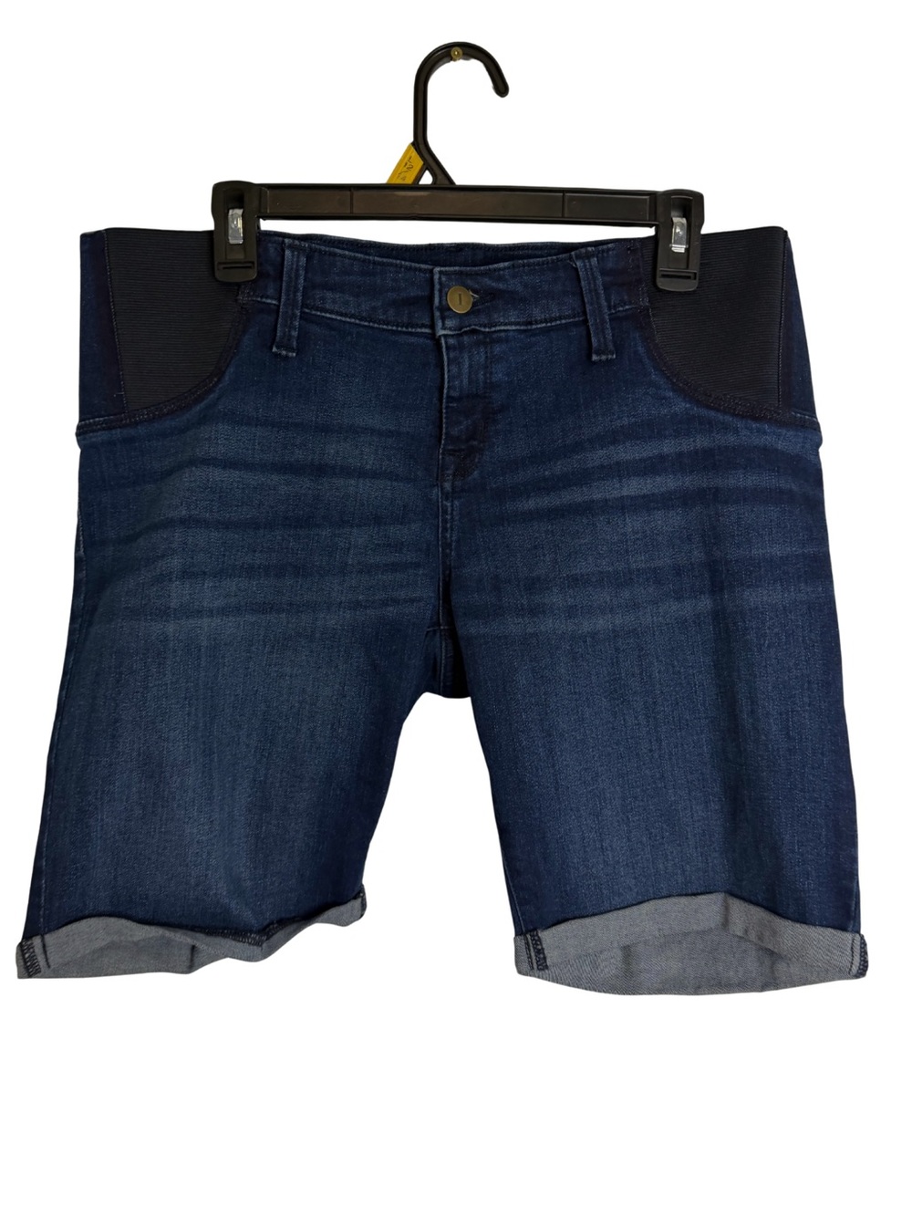 3/$20 Isabel Maternity Dark Blue Denim Maternity Bermuda Shorts Size 12